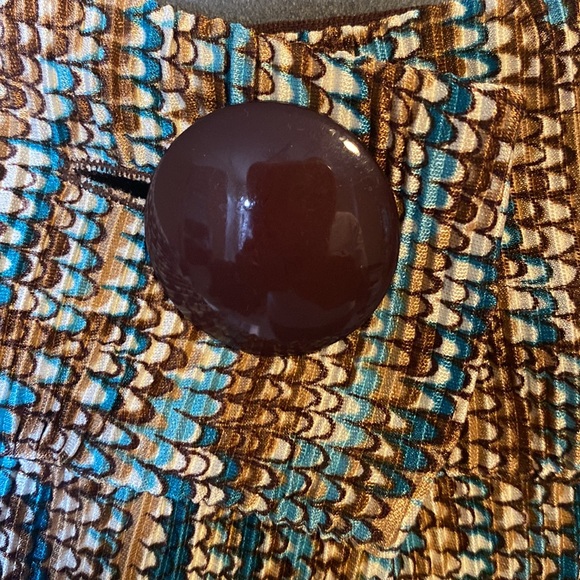 Pre-OWNED CONNECTED WOMEN’S APPAREL 
Brown & Teal Blue Midi DRESS - Picture 5 of 14